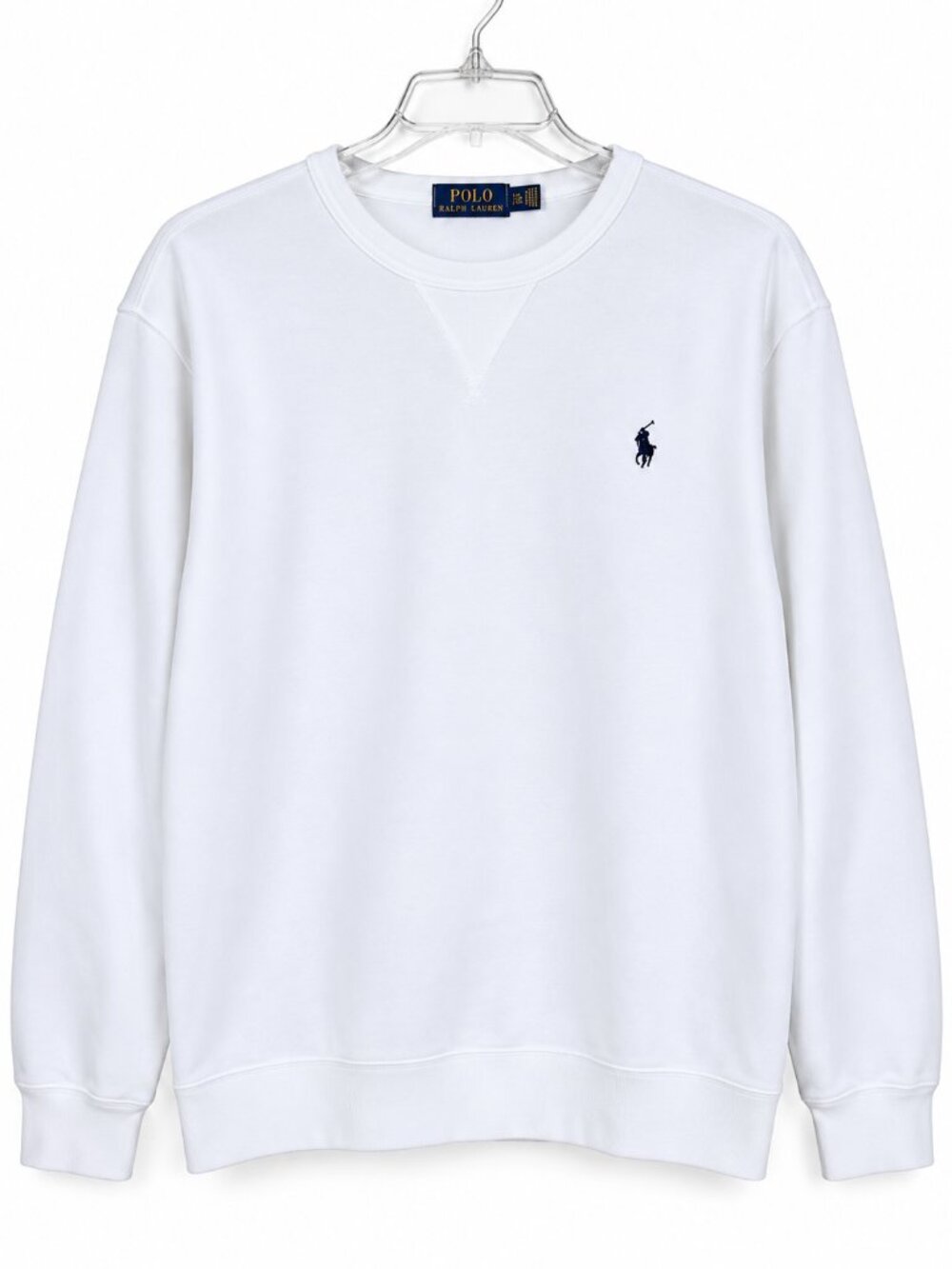 Polo Ralph Lauren Men's XXL Pony Logo Sweatshirt Crewneck Pullover White Preppy